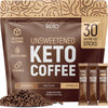 Keto Vitals Instant Keto Coffee Powder - Low-Calorie Unsweetened Instant Coffee Packets, Single Serve - Keto Coffee Instant Mix