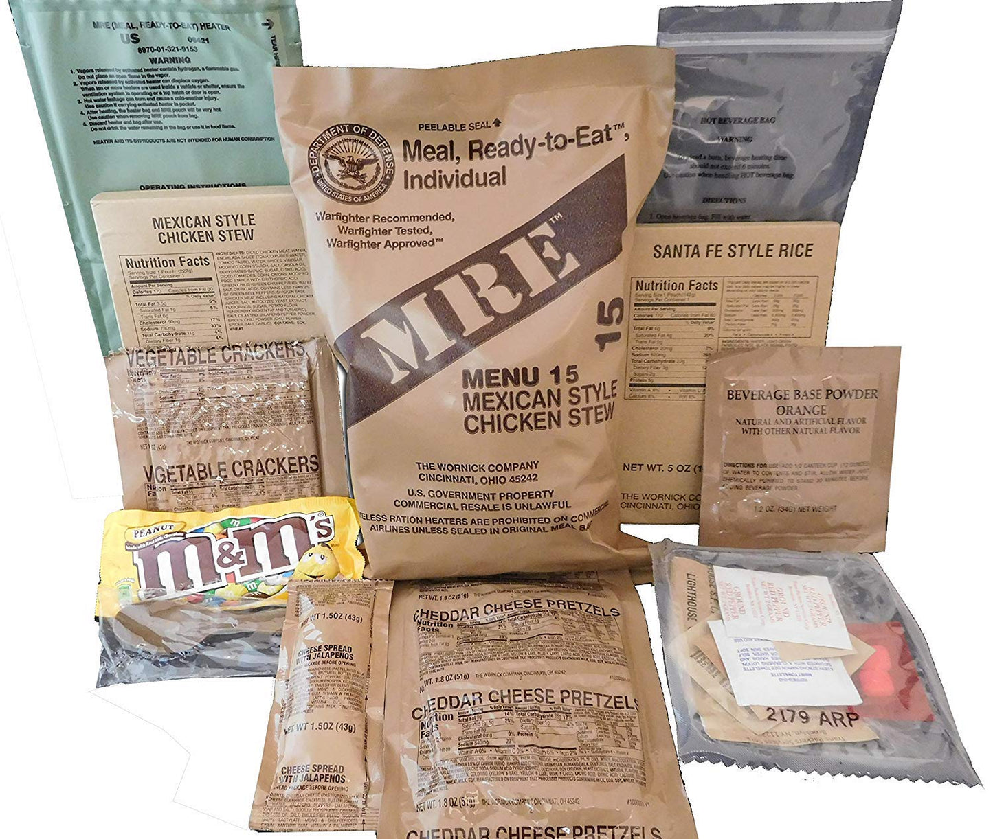 MREs (Meals Ready-to-Eat) Genuine U.S. Military Surplus (1 Pack) Assorted Flavor