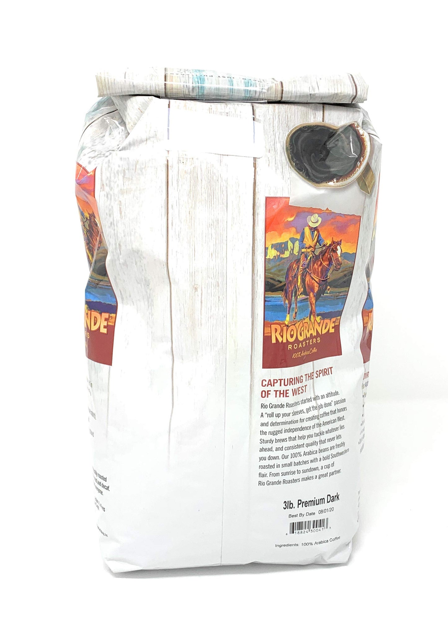Rio Grande Roasters Premium Dark Whole Bean Coffee, 3 Lb. Bag, 1 Count