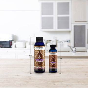 Aromar Premium Fragrance Oil, Pack Of 3 Vanilla Sky 2Oz. Bottles. Long Lasting Aromatic Scent, Fresh And Revitalizing Aromathera