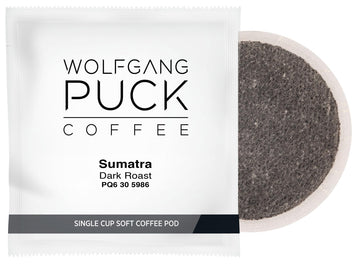 Wolfgang Puck Coffee Soft Pods, Sumatra Kopi Raya, 18 Count (Pack Of 6)