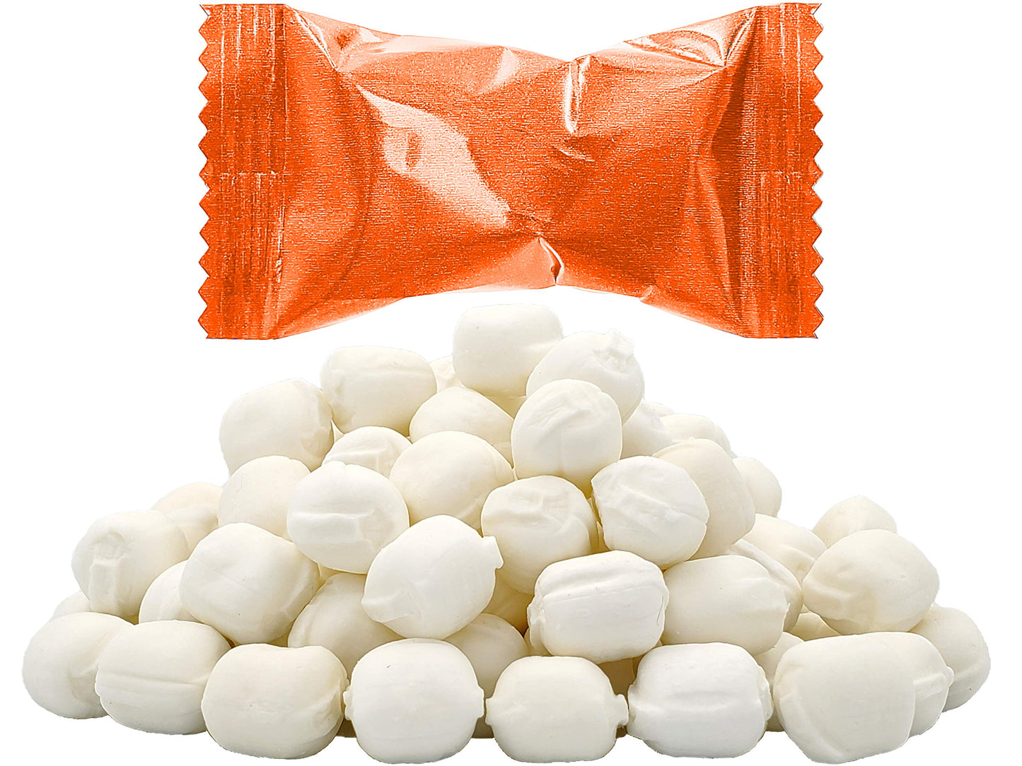 Fruidles Orange Buttermints, Mint Candies, After Dinner Mints, Fat-Free, Kosher Certified, Individually Wrapped (55 Pieces)