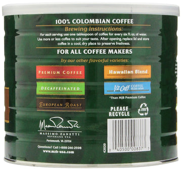 Mjb Coffee, Colombian Ground Coffee, Medium Roast, 23 Ounce