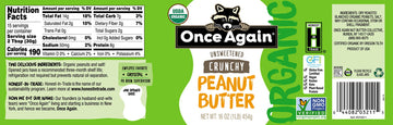 Once Again 6Pk Organic Crunchy Peanut Butter, 16Oz - Lightly Salted, Unsweetened - Usda Organic, Gluten Free Certified, Vegan, K