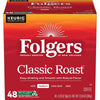 Folgers Classic Roast Coffee, Medium Roast, K Cup Pods For Keurig Coffee Makers, 48Count