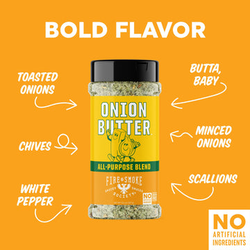 Fire & Smoke Society Onion Butter All Purpose Seasoning BBQ Rub 12.6 oz