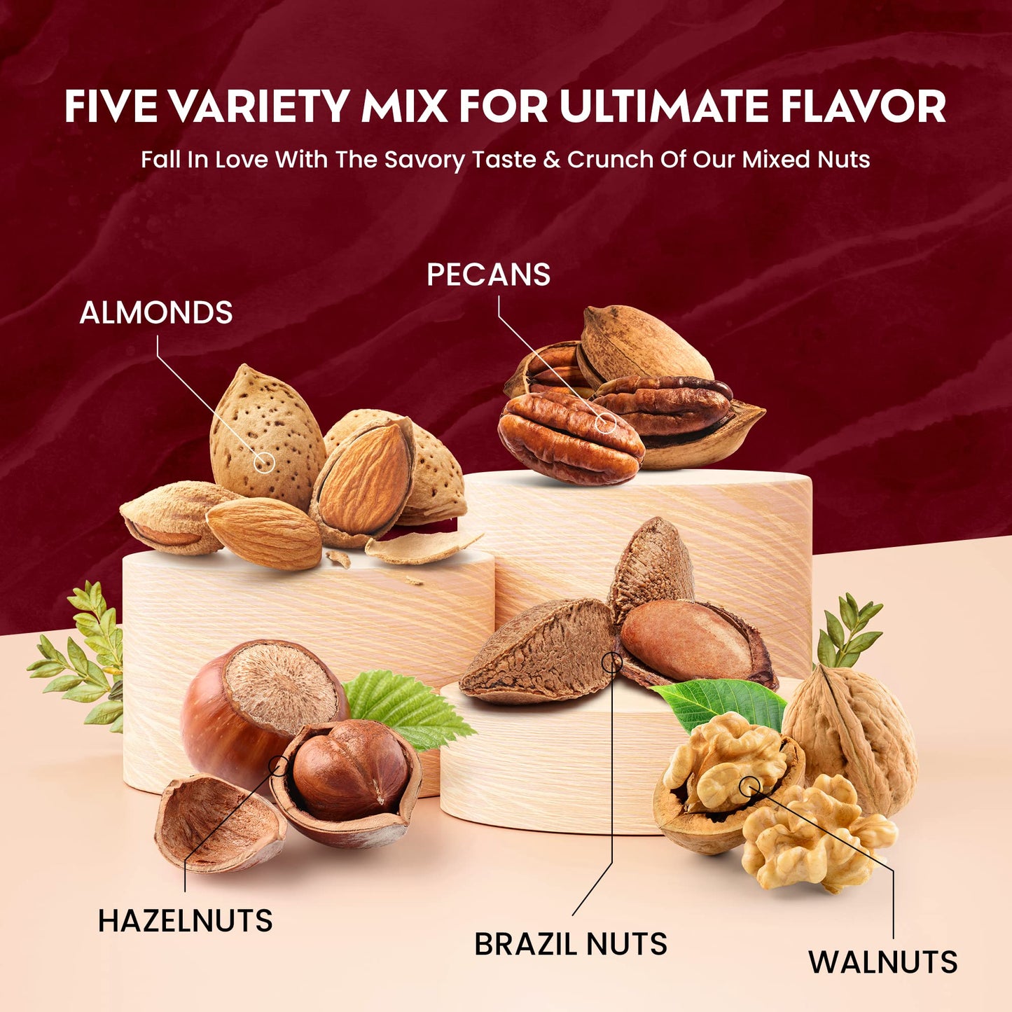 Deluxe Mixed Nuts In-Shell 3 Pounds,(48oz) | Raw and Unsalted Mixed Nuts | Fresh Snack Mix | Healthy and Delicious Nuts Mix | Ko