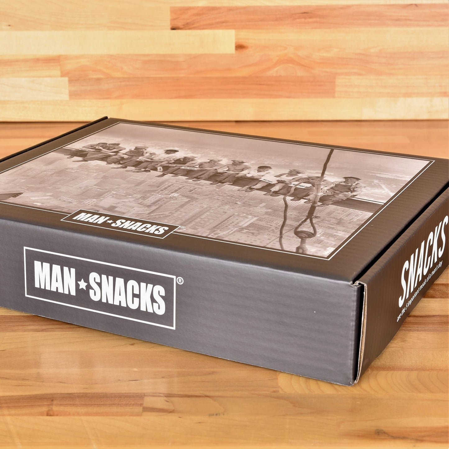 ManSnacks Jerky Gift Basket - 29 pc Beef Jerky, Jerky Bites, Beef Sticks, Pepperoni & Cheese Sticks in Manly Gift Box