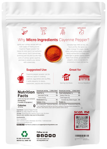 Ground Cayenne Pepper Powder, 6Lbs (60,000 Shu Heat) | Premium Source For Spice & Seasoning | Garden Protection From Wildlife | Additive Free, Non-Gmo, Bulk Supply