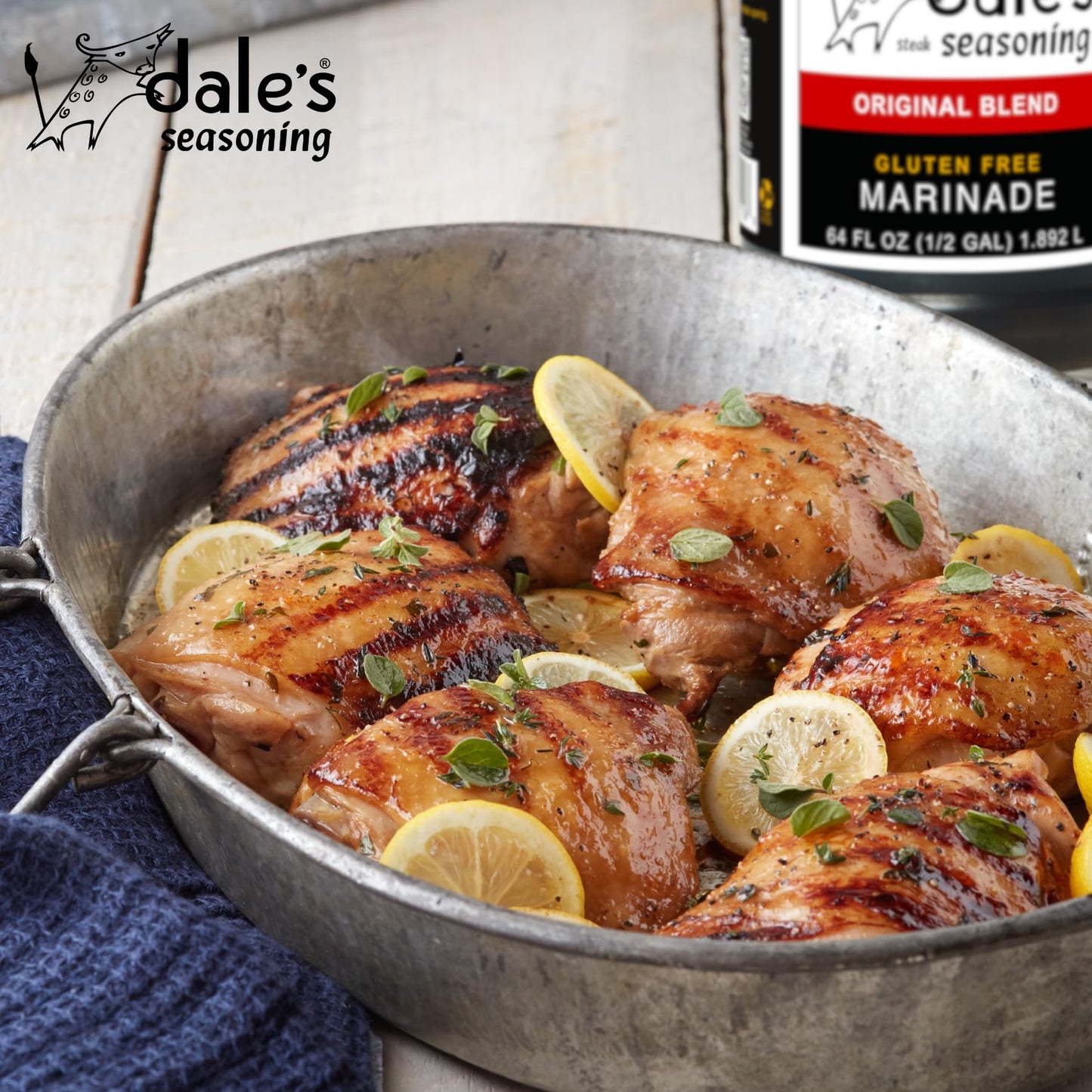 Dales Original Steak, Poultry & Vegetable Seasoning, Gluten Free, 64 oz Bottle (Pack of 2)