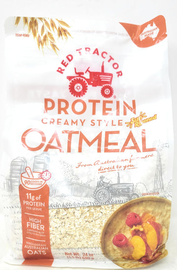 Red Tractor Protein Creamy Style Oatmeal, High Fiber, 11G Protein, 24 Oz