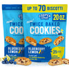 COOPER STREET Biscotti Cookies - Blueberry Lemon Flavor, 20oz (Pack of 2), Peanut & Dairy Free, Crispy and Healthy