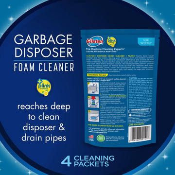 Glisten Glisten-Dp06N-Pb-2/Pack Dp06N-Pb Garbage Disposer Foaming Cleaner, Lemon Scent, 2-Pack (8 Uses), 2 Pack, Blue, 2 Count, 4.9 Ounce (Pack Of 2), 9 Ounce