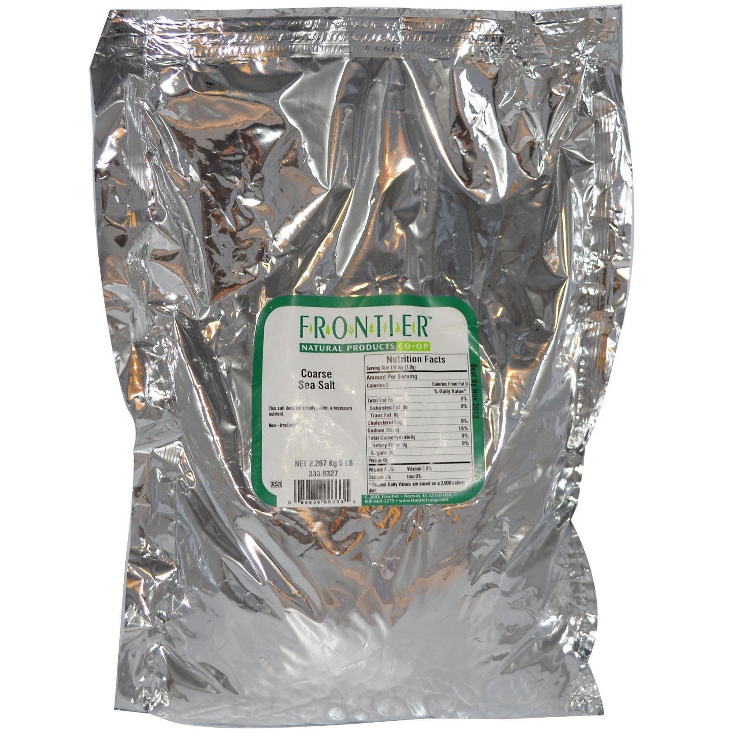 Frontier Co-op Sea Salt, Coarse for Grinding | 5 lb. Bulk Bag