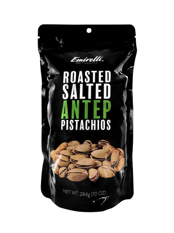 Emirelli Turkish Antep Pistachios In Shell, Roasted And Salted Intense Nuts, Non Gmo Gluten Free Natural Vegan Healthy Snacks, S