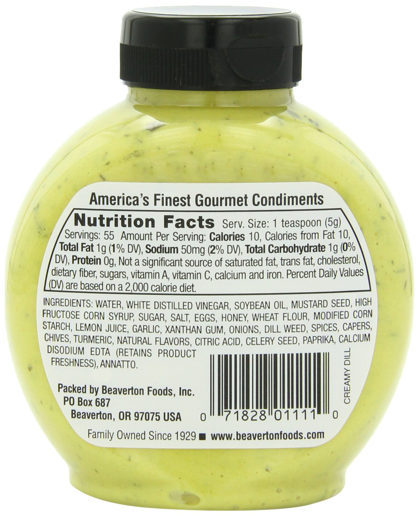 Inglehoffer Creamy Dill Mustard with Lemon & Capers, 9.75 Ounce Squeeze Bottle (Pack of 6)