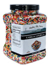 Rainbow sprinkles by Medley Hills farm in Reusable Container 2.2 Lbs. - Great bulk rainbow sprinkles for cake decorating - Koshe