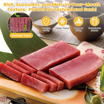 Oceanzen: Ahi Tuna Saku Aaa Sashimi Grade, Frozen, Wild Caught (3Lbs)