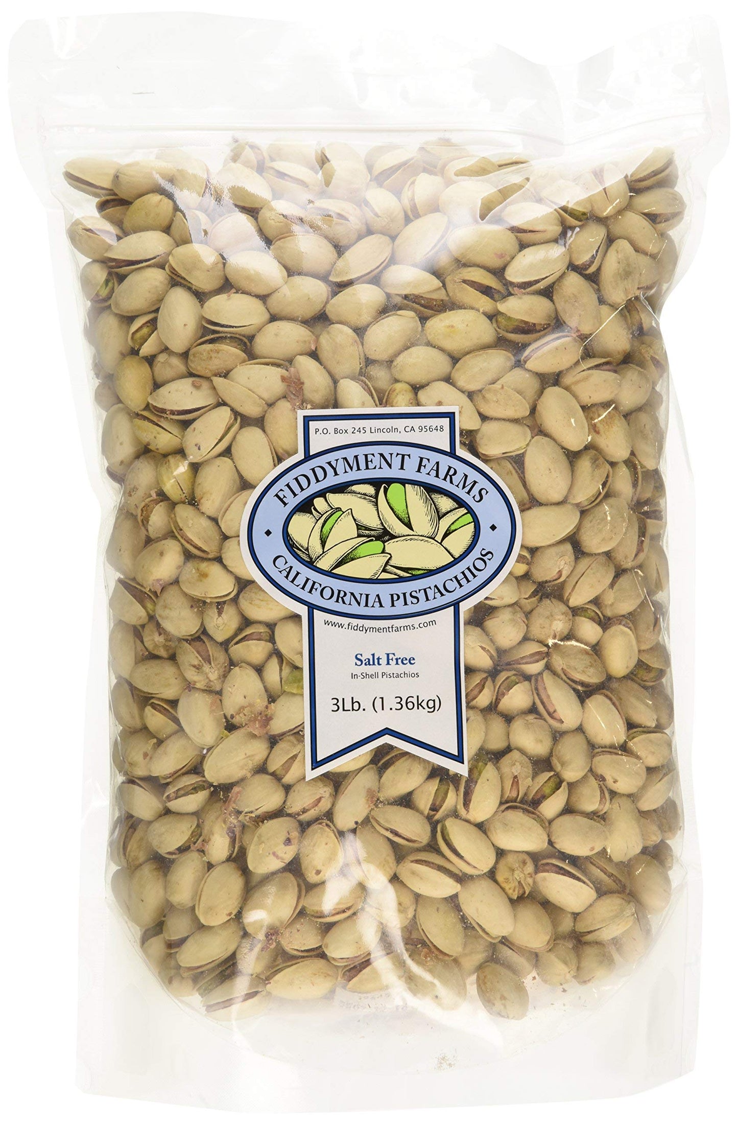 Fiddyment Farms 3Lb Unsalted In-Shell Pistachios