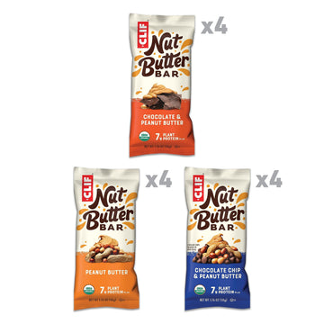 CLIF Nut Butter Bar - Variety Pack - Peanut Butter Filled Energy Bars - Non-GMO - USDA Organic - Plant-Based - Low Glycemic - 1.