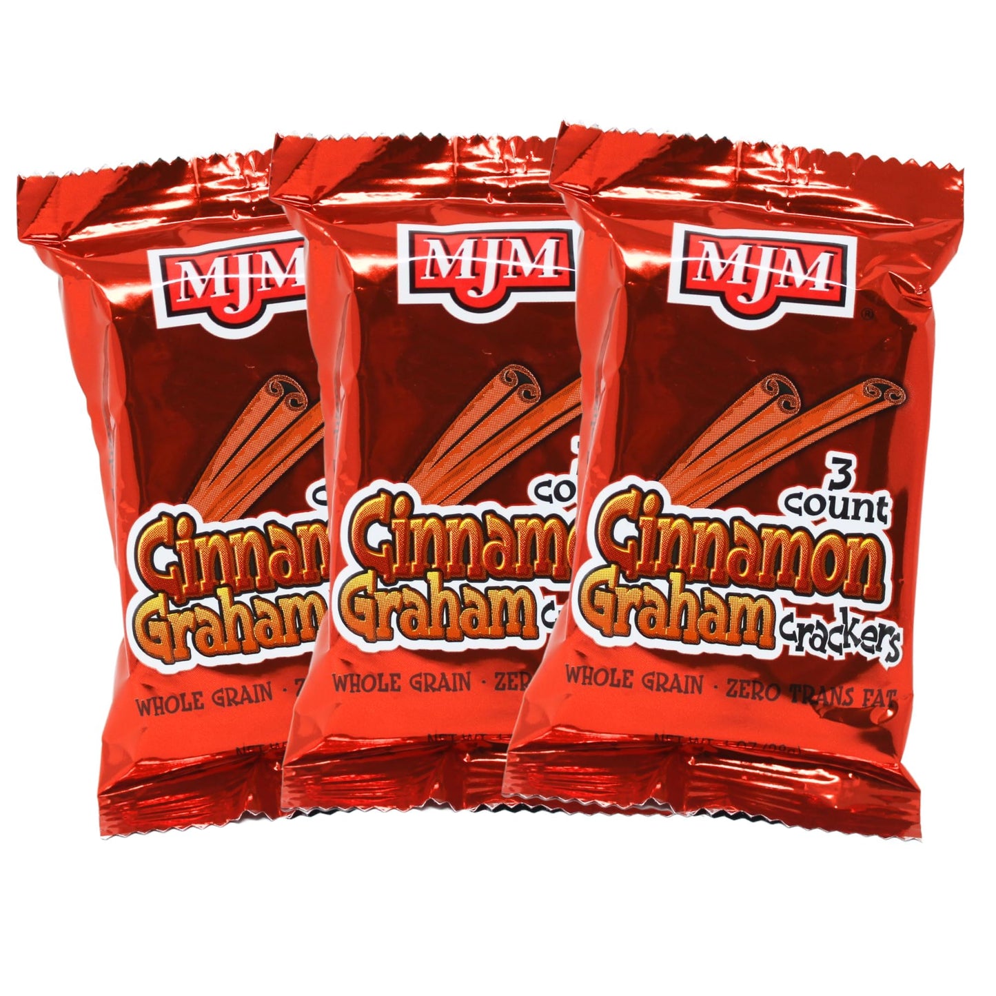 MJM Cinnamon Graham Crackers - Case of 50 Packs | Wholesome and Flavorful Snack | Perfect for Any Occasion | Healthy and Satisfy
