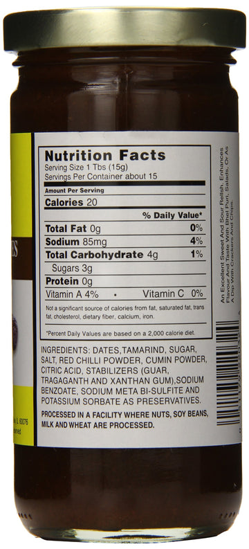 Swad Tamarind and Dates Chutney, 8 Fl Oz - Authentic Indian Condiment, Sweet & Tangy Flavor