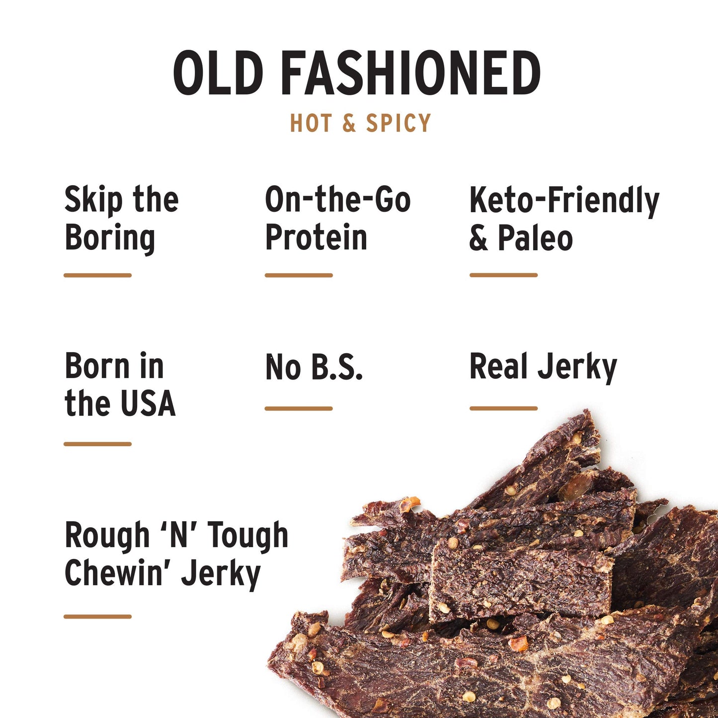 People'S Choice Beef Jerky - Old Fashioned - Hot & Spicy - Healthy, Sugar Free, Zero Carb, Gluten Free, Keto Friendly, High Prot
