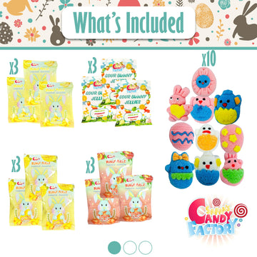 Easter Snack Box (106 Count) Filled With Candy, Treats And Bunny, Great Package For Family, Friends, Kids, Boys And Girls