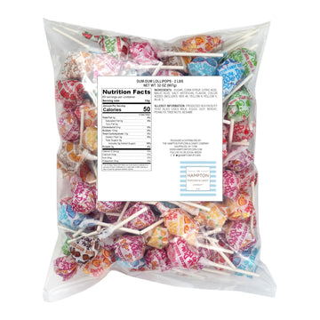 Dum Dums Original Mix Lollipops, 2 Lb Bag (120 Pieces Approx.), Gluten Free Hard Candy, Assorted Flavors, Individually Wrapped L
