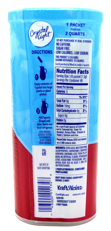 Crystal Light Fruit Punch Drink Mix, 12-Quart Canister (Pack Of 3)