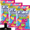 Lifesavers Neons Candy Gummies - 7 oz Bags (Pack of 3) - With Mighty Merchandise Bag Clip