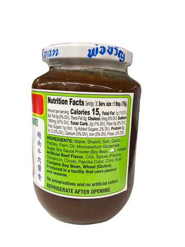 Por Kwan Pho Vietnamese Beef Flavor Paste For Noodle Soup, 1 Lb