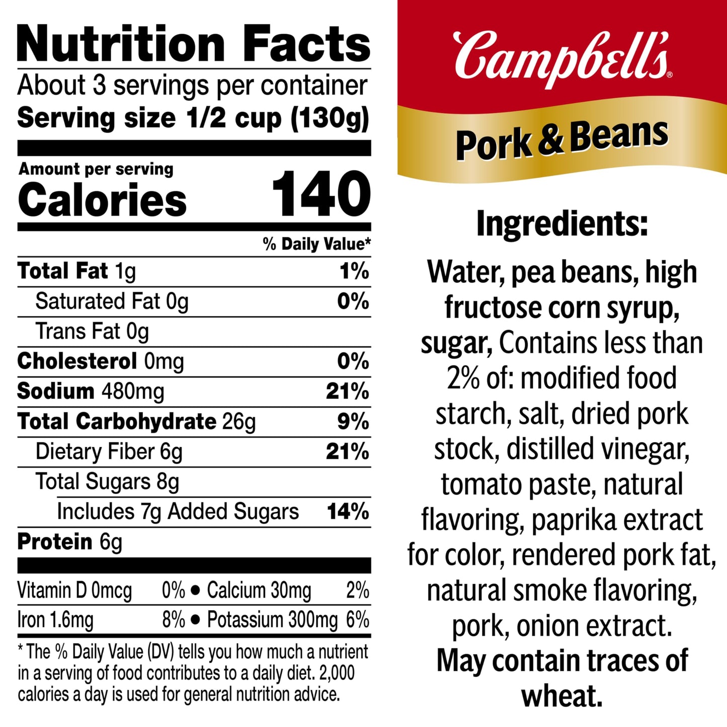 Campbell s Pork and Beans, 14.8 Oz Can (Case of 24)