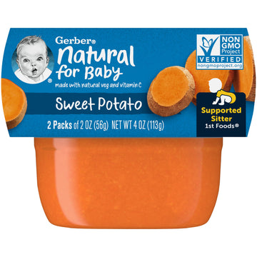Gerber Baby Food Sweet Potato, 2 Oz, 2 Ct Tubs