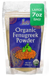 Jiva Organics Organic Fenugreek Powder 7Oz Bag - Gluten Free, Non-Gmo, Methi Powder, Pure, Raw & Natural - Great As A Spice Or Even For Hair Growth - Product Of India