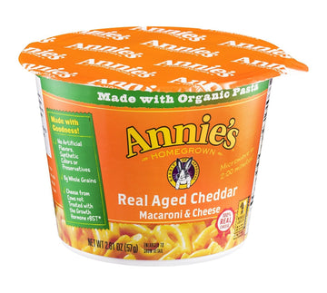 Annie'S Homegrown Macaron & Cheese Real Aged Cheddar 2.01 Oz (Pack Of 24)24