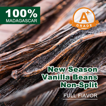 Talcufon 12 Madagascar Origin Vanilla Beans Grade A Whole Vanilla Pods For Vanilla Extract And Baking