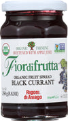 Rigoni Di Asiago Fiordifrutta Organic Fruit Spread, Black Currant, 8.82 Ounce