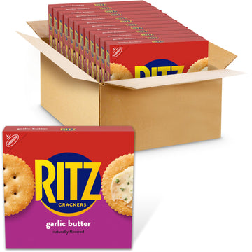 RITZ Garlic Butter Crackers, 12-13.7 oz Boxes