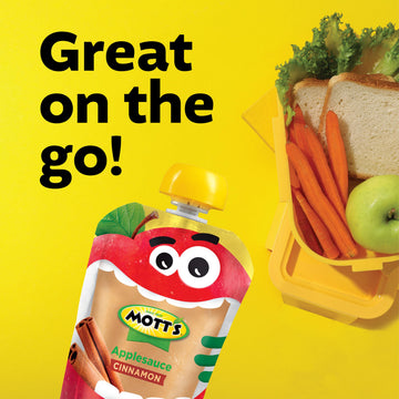 Motts Cinnamon Applesauce, 3.2 oz clear pouches, 20 pack