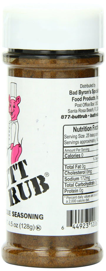 Butt Rub Bad Byron’s Butt Rub Barbeque Seasoning – All-Purpose Dry Rub for Meat & Vegetables, 4.5 oz Shaker