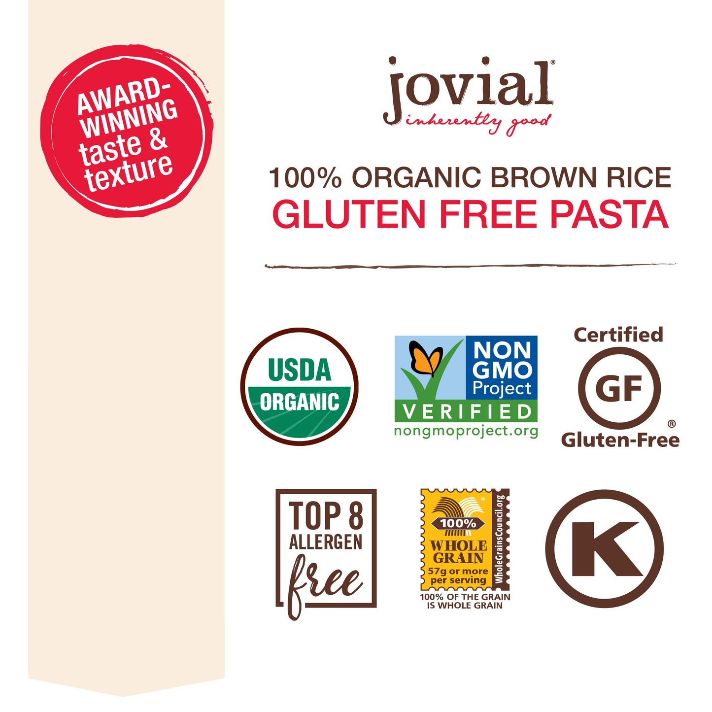 Jovial Whole Grain Brown Rice Penne Pasta - Pasta Penne, Penne Pasta, Whole Grain Pasta, Organic Pasta, Gluten Free, Dairy Free,