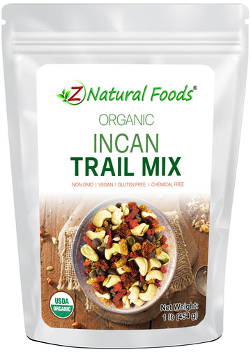 Organic Incan Trail Mix - Raw Superfood Snack - Cashews + Sunflower Seeds + Dark Chocolate Chips + Pumpkin Seeds + White Mulberr