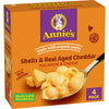 Annies Shells And Real Aged Cheddar, Made With Organic Pasta And Real Cheese, 4 Ct, 24 Oz