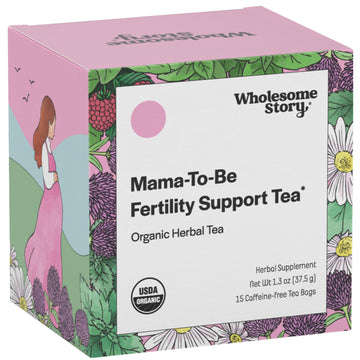 Organic Fertility Tea For Women W Red Raspberry Leaf Tea, Cinnamon Bark, Spearmint Leaf, Nettle Leaf, Chamomile, & Red Clover |