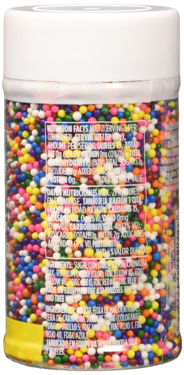 Wilton Rainbow Nonpareil Food Decorative, 3 Oz, Multicolored