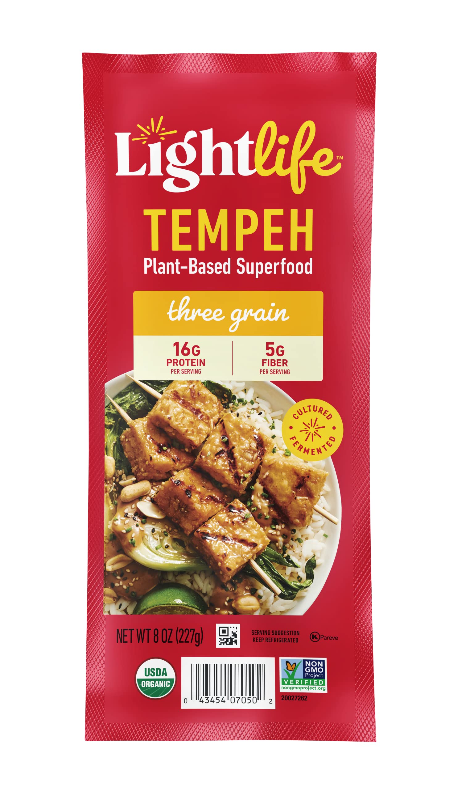 Lightlife Three Grain Organic Tempeh, 8 Oz