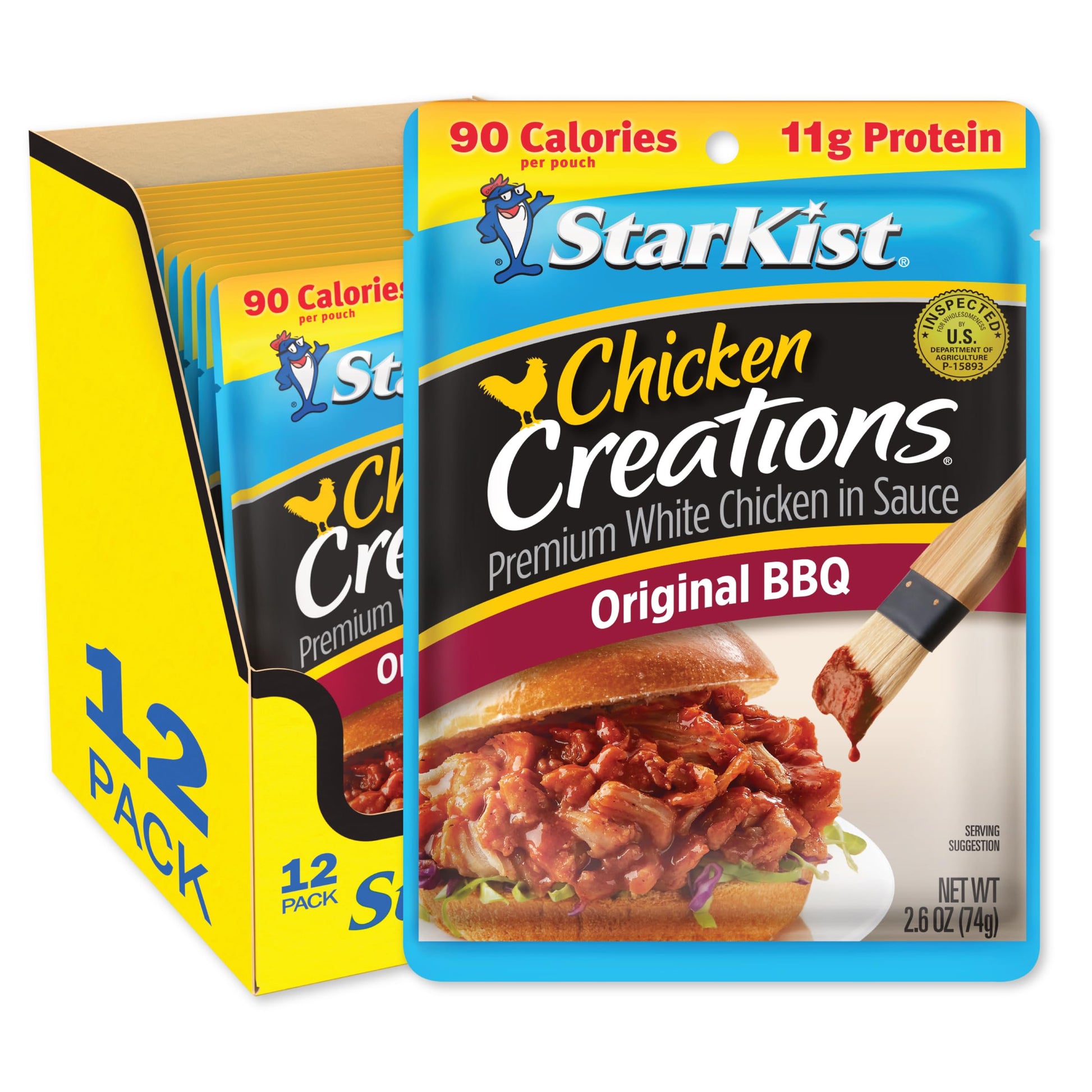 Starkist Chicken Creations Classic Bbq - 2.6 Oz Pouch (Pack Of 12)