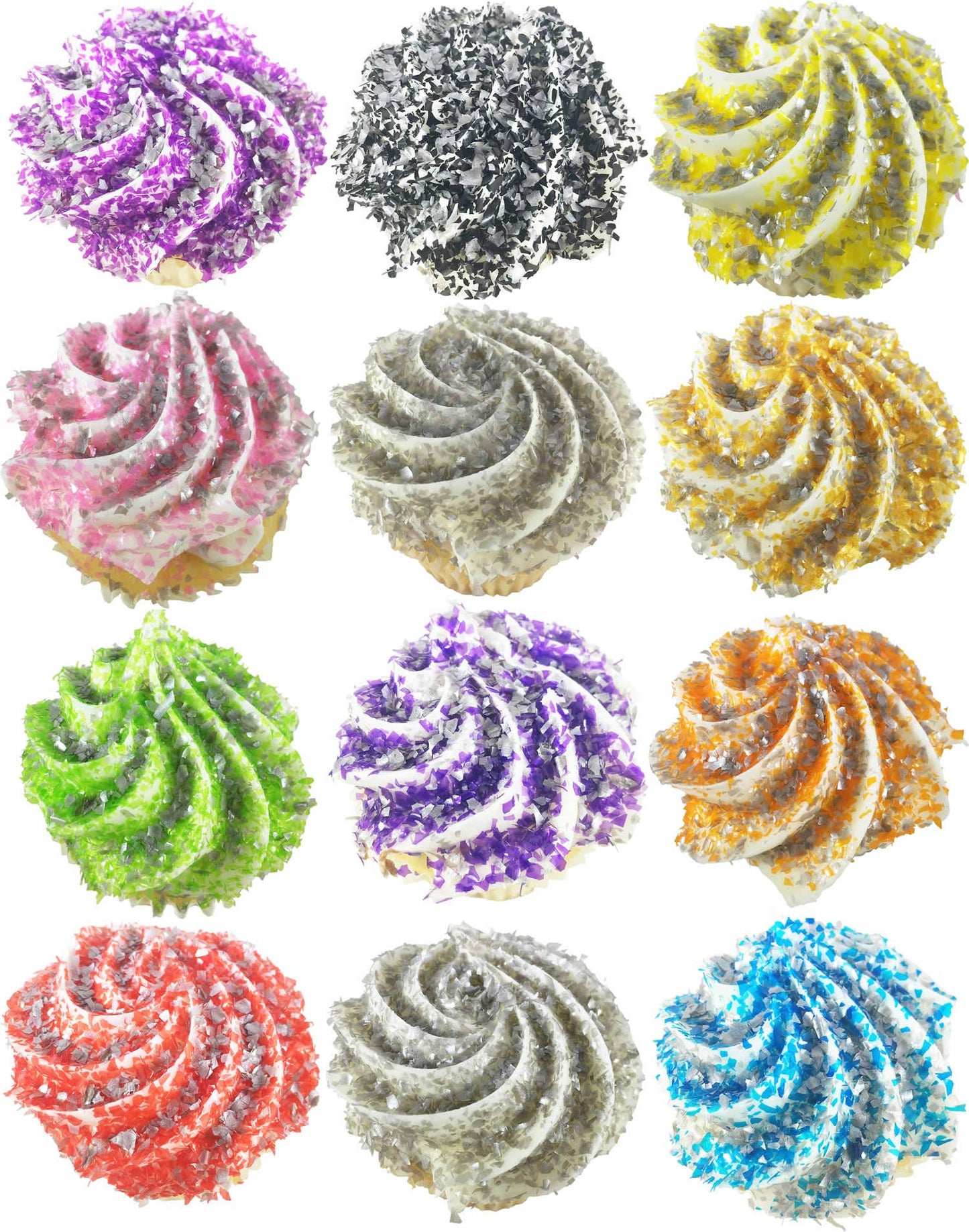 Hobbyland Edible Glittery Flakes (Amethyst Purple Glitter Flakes, 1/4 oz)