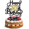 1Pc Happy 70Th Birthday Cake Topper Glitter Cheers To 70 Years Cake Topper 70 Fabulous Cake Decoration For Happy 70Th Birthday A